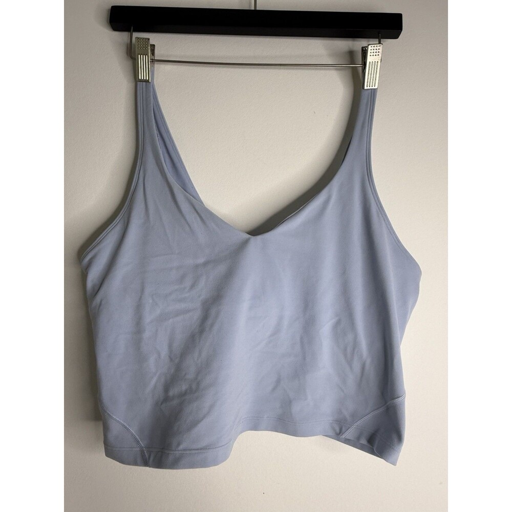 Lululemon Light Blue Align Tank Top Womens Size 12 Built In Bra Yoga